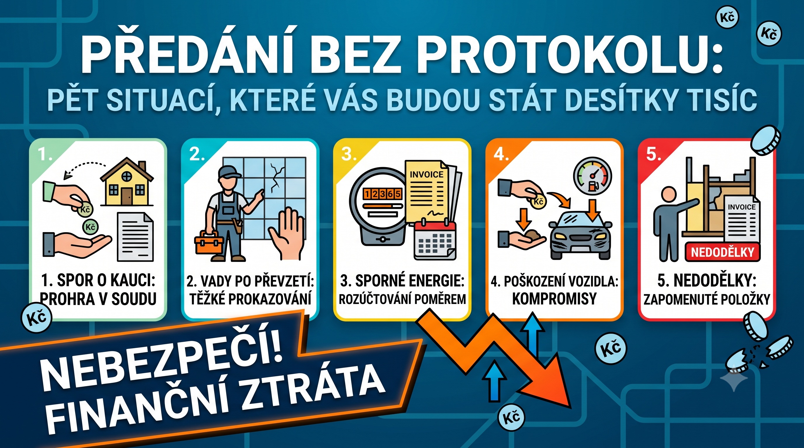Předání bez protokolu: pět situací, které vás budou stát desítky tisíc